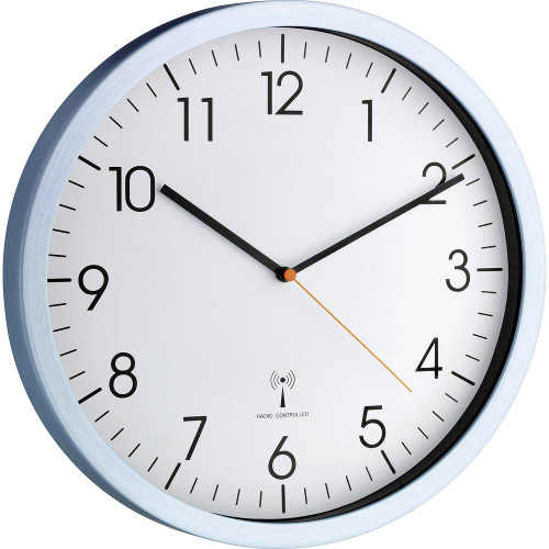 Stříbrné hliníkové nástěnné hodiny