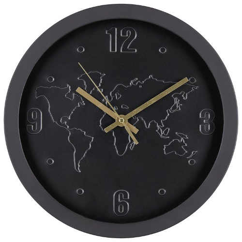 Černé nástěnné hodiny v působivém designu