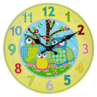 Kulaté nástěnné hodiny do dětského pokoje