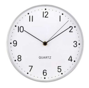Kulaté stříbrné nástěnné hodiny TORO 25cm