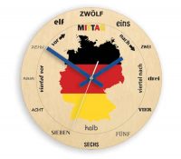 Hnědé nástěnné hodiny Germany